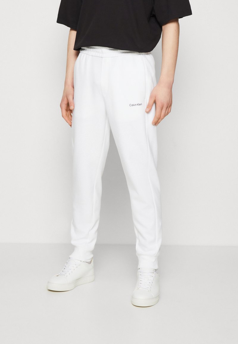 Calvin Klein MICRO LOGO Tracksuit bottoms bright white/white Zalando.co.uk
