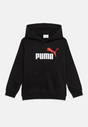 Puma, LOGO HOODIE UNISEX - Felpa con cappuccio - black/red flash