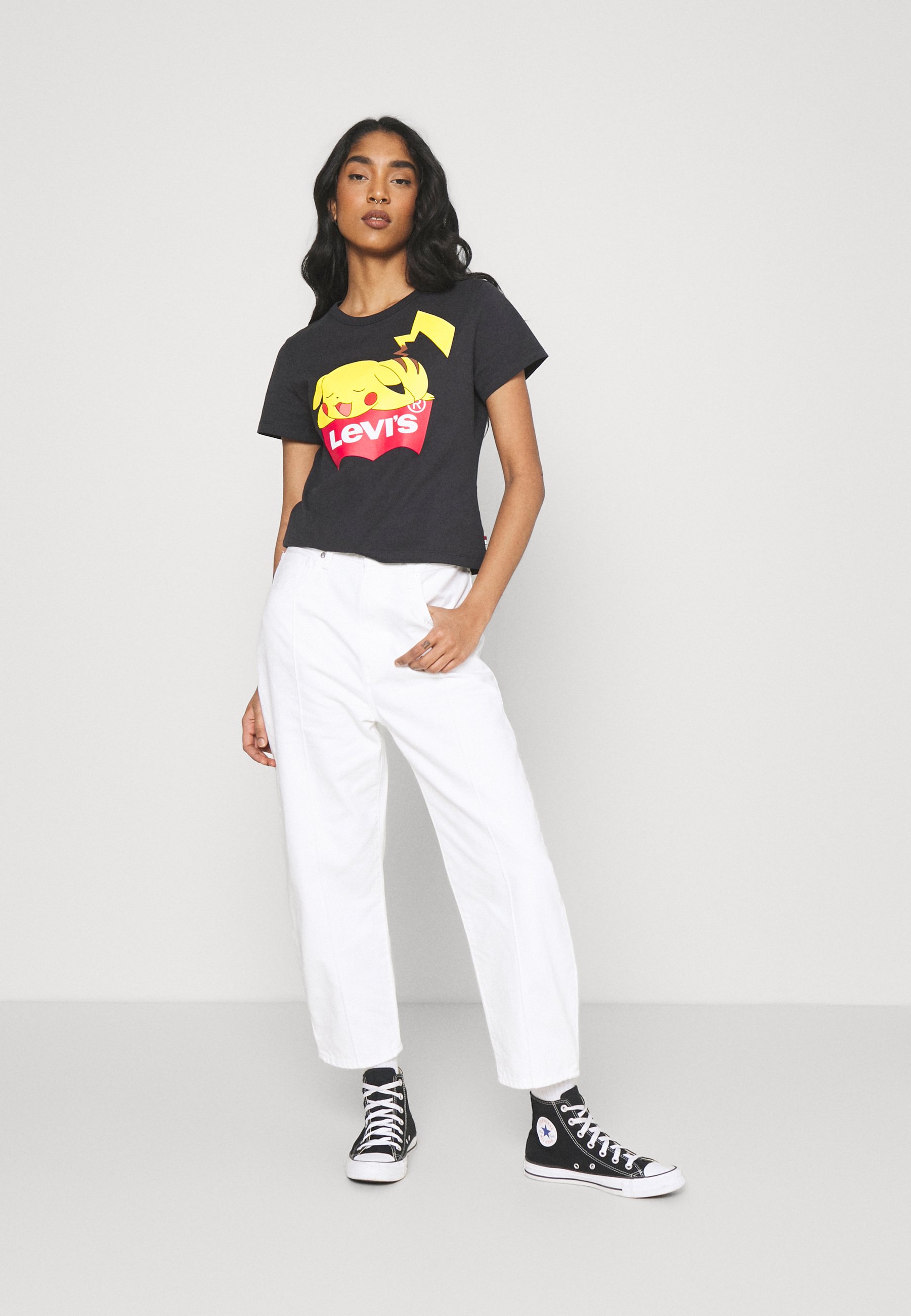 Levi's® POKEMON WOMEN'S POKEMON TEE - T-shirt con stampa - caviar/nero -  Zalando.it