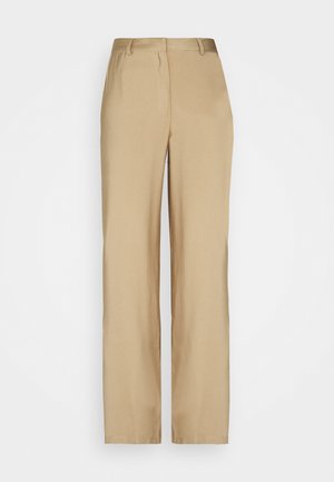 Wide Leg Smart Trouser - Trousers - beige