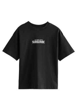 REGULAR FIT SHORT SLEEVE - Tricou cu imprimeu - black
