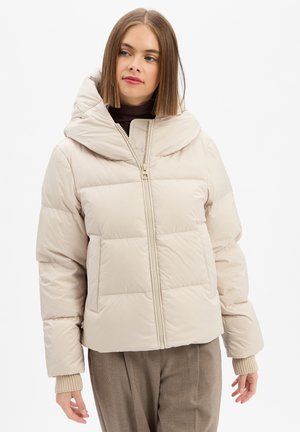 WITH HOOD SIDE SLITS WITH ZIPPER - Daunenjacke - ecru
