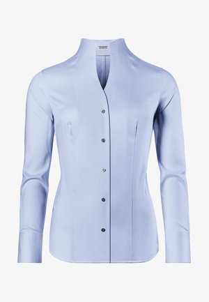 LEICHT SOFT KELCHKRAGEN - Button-down blouse - eisblau