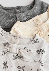Next 3 PACK - REGULAR FIT - Glaustinukė - grey bow neckline