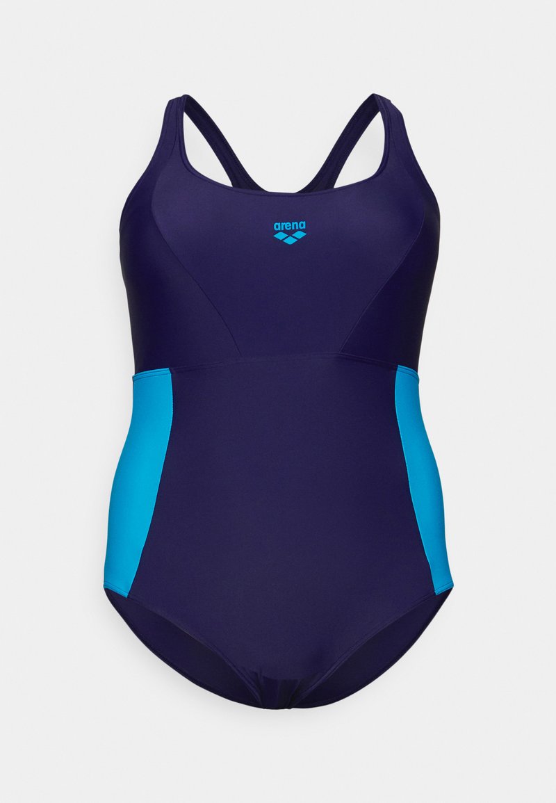 Arena WOMEN SWIMSUIT Maudymosi kostiumėlis navy/turquoise/tamsiai