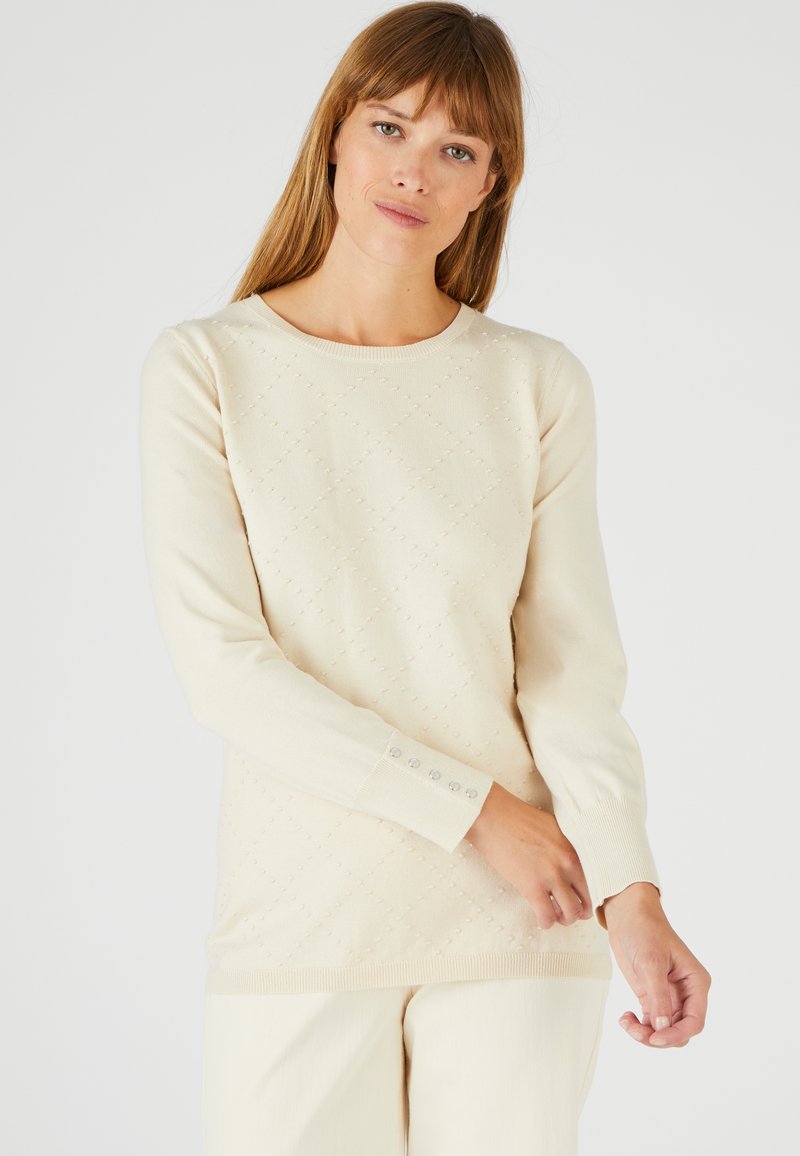 Damart MOTIF LOSANGES - Pullover - beige