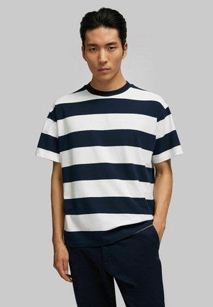 Print T-shirt - dunkelblau