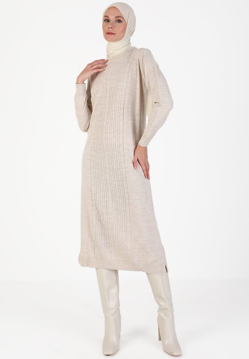 princess polly baby blue dress Beige Unlined Plain Woven Aerobin Hijab Dress Trendyol Modest : Day Dresses  : VogaCloset Qatar