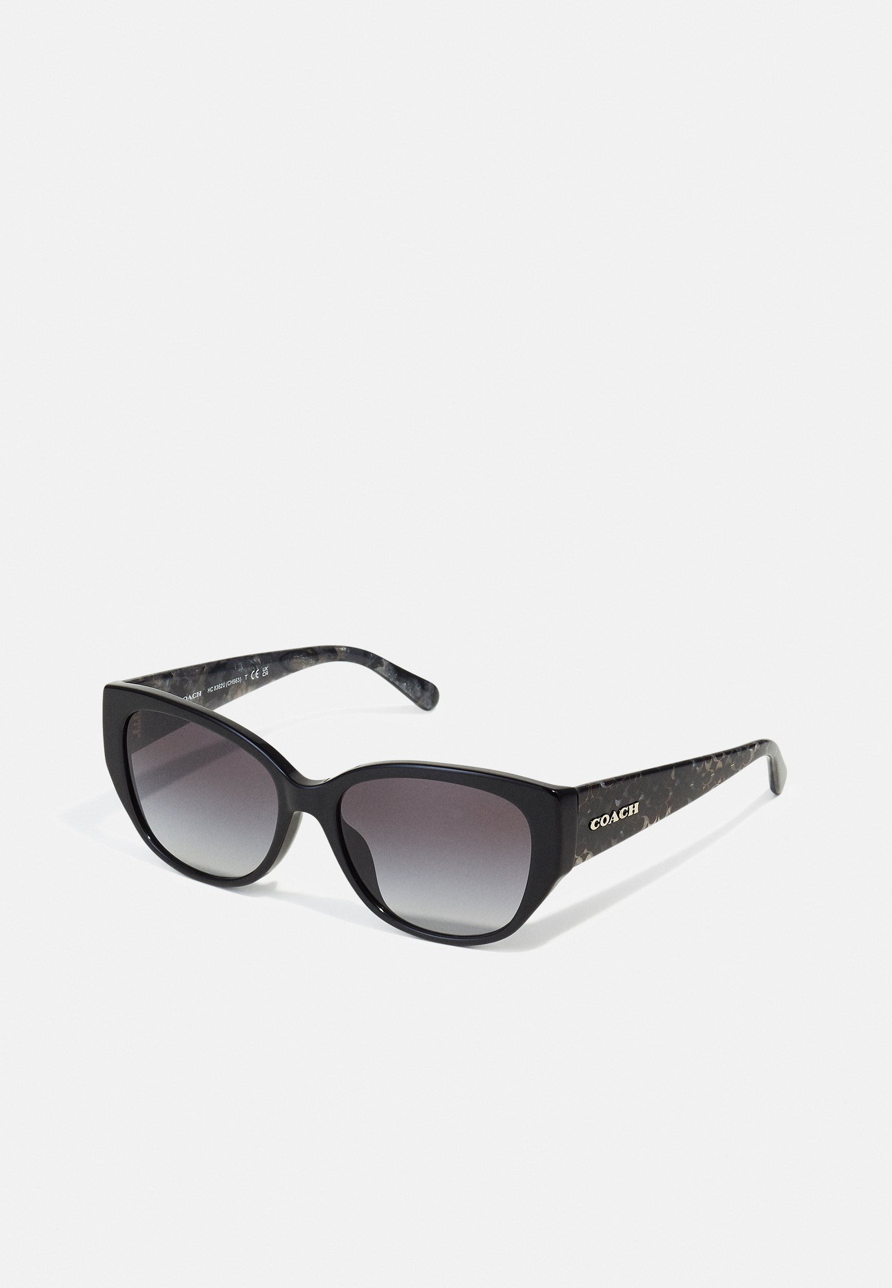 Coach Black Sunglasses with Gold Detailing Sunglasses Coach HC8395U CR614 | Free Shipping | Glasses.com® main image 4