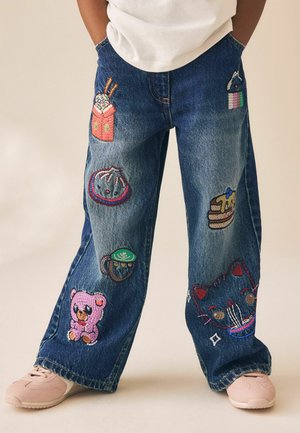Next, REGULAR FIT - EMBROIDERED WIDE LEG JEANS - Zvonové džínsy - fun