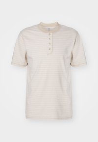 BUTTON HENLEY - Basic T-shirt - beige