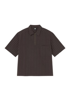 Kaotiko, SHIRT VARADERO HALF ZIP - Πόλο - brown