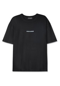 COLNE LOGO TEE - T-shirt estampada - vintage black/dream blue