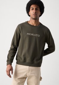 Antony Morato RELAXED FITWITH LATEX LOGO PRINT - Sudadera - dark green