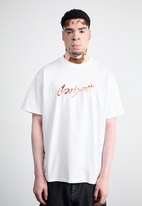 Carhartt WIP - DRIP SCRIPT - T-shirt con stampa - white Immagine in miniatura 1