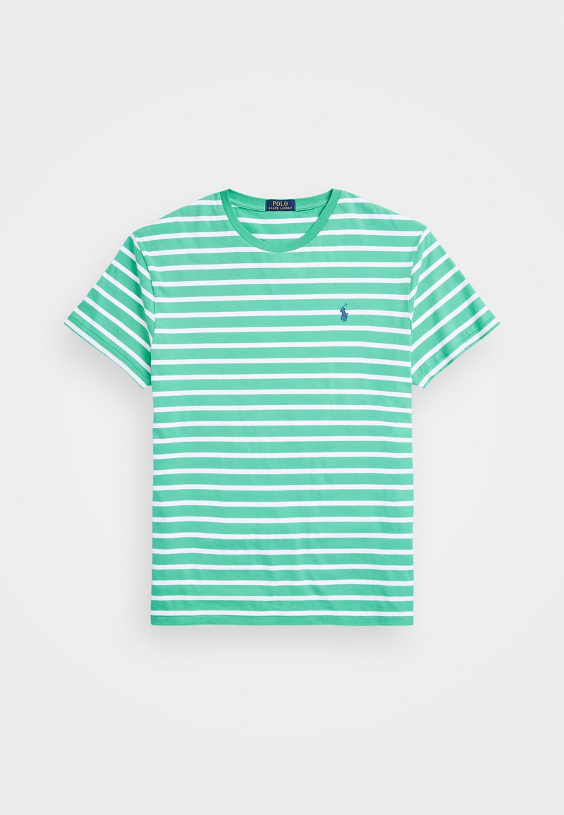 Polo Ralph Lauren CLASSIC FIT STRIPED JERSEY T-SHIRT - Marškinėliai su spaudiniu - classic kelly/white