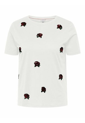 ONLY Carmakoma, CARKITA LIFE SS JEANS TEE JRS - T-shirt imprimé - cloud dancer