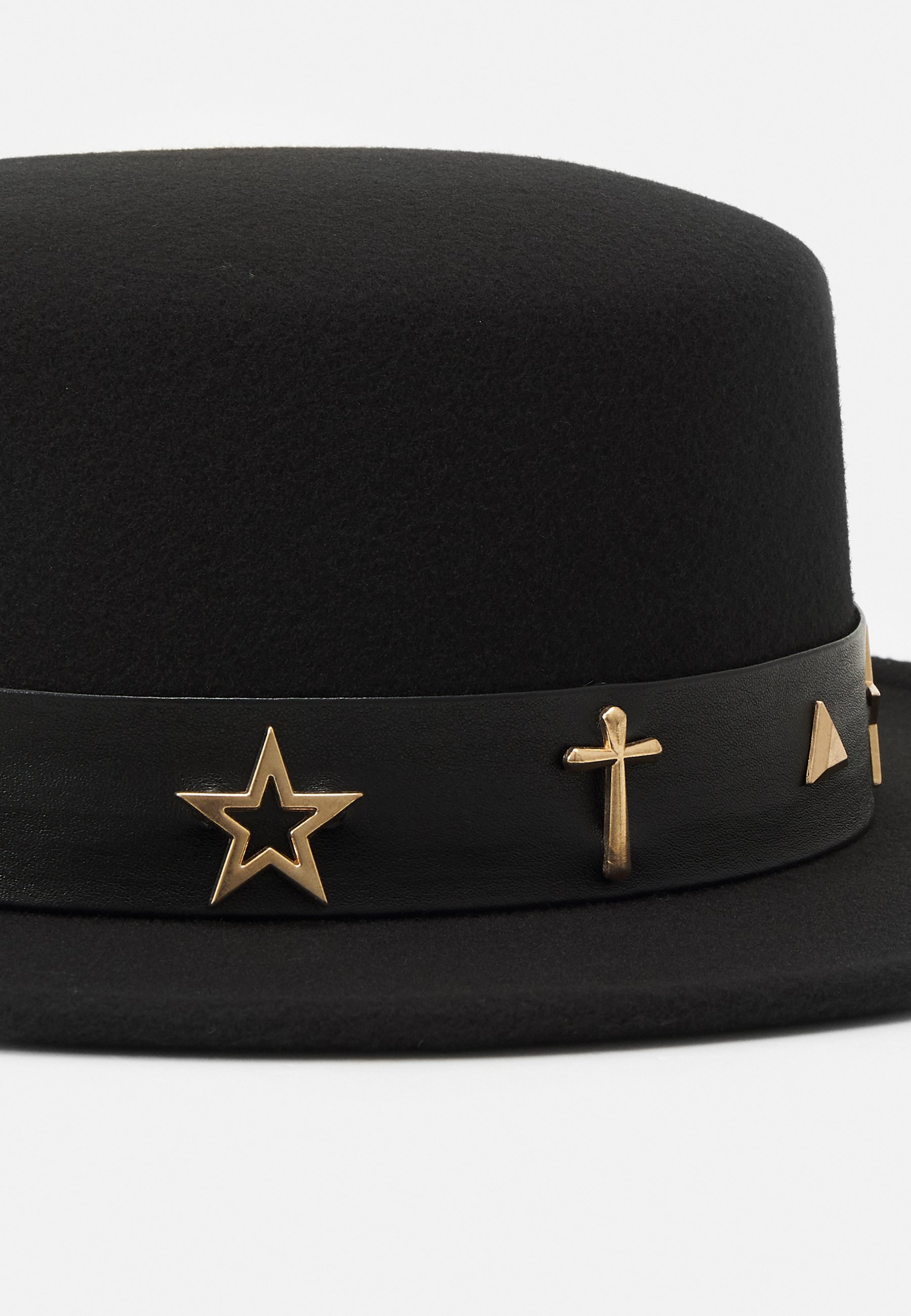 Uncommon Souls STUDDED BOATER HAT 