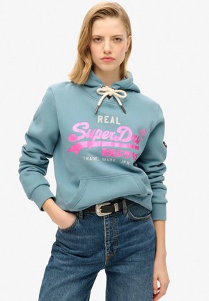 EMBELLISHED VINTAGE LOGO GRAPHIC - Hættetrøje - aegean blue
