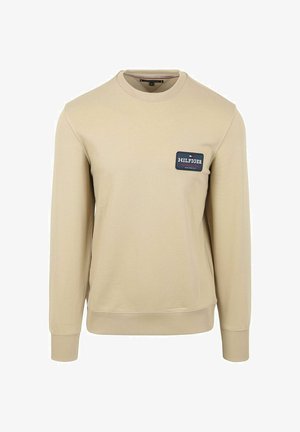 Tommy Hilfiger, TOMMY HILFIGER SWEATER ROUNDEL LOGO BEIGE - Sweater - beige