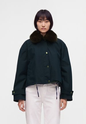 Tommy Hilfiger, FAUX FUR COLLAR OVERSIZED BOMBER JACKET - Зимно яке - dark blue