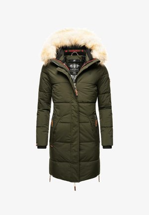 HALINA - Žieminis paltas - olive