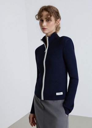 Calliope, MAGLIA TINTA UNITA - Cardigan - blu notte