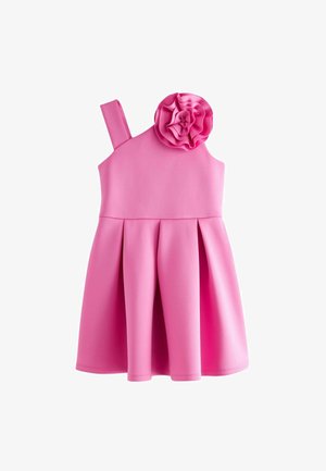 ASYMMETRIC REGULAR FIT - Cocktail dress / Party dress - pink flower corsage