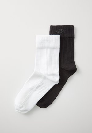 2 PACK - Sports socks - white/black