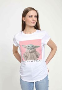 Star Wars STAR WARS: THE MANDALORIAN SASSY BABY - Triko s potiskem - white