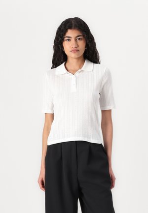 JDY SALSA S/S JRS DIA - Bluză polo - cloud dancer