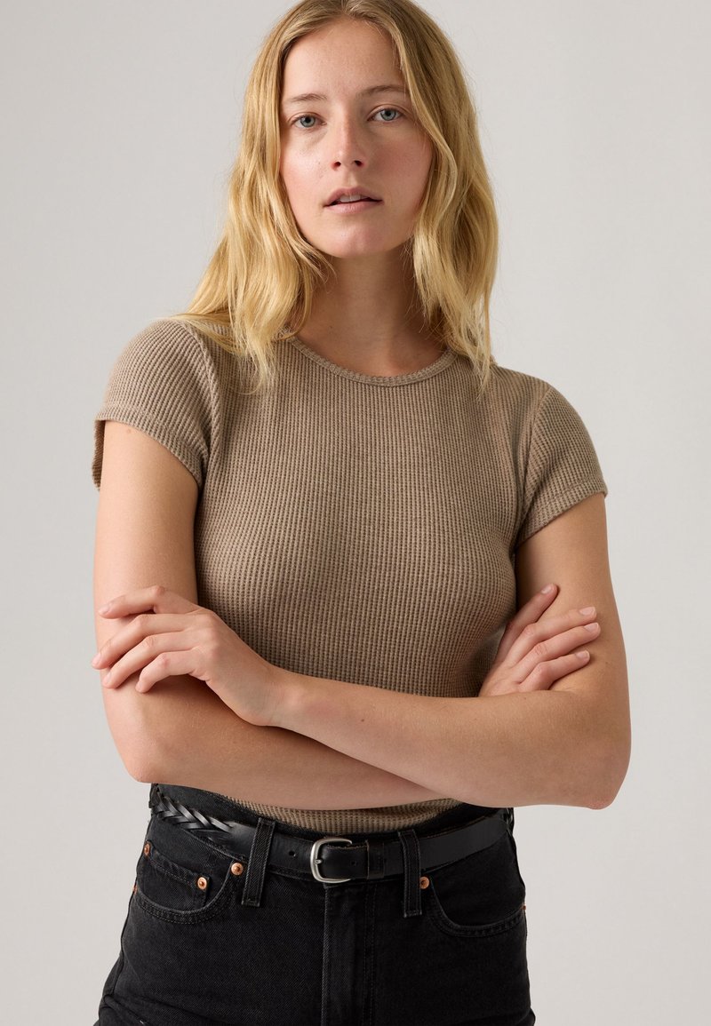 Levi's® DRY GOODS - Triko s potiskem - beige