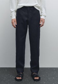 Massimo Dutti - Trousers - dark blue Thumbnail Image 1