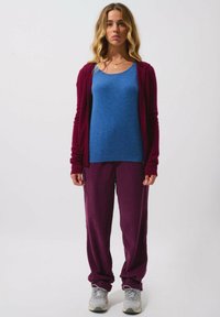 Authentic Cashmere COLOMBIS FULL ZIP WITH HOOD - Kofta - burgundy