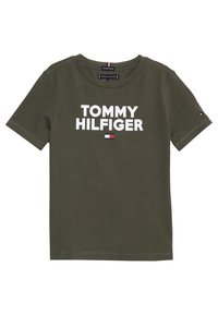 Tommy Hilfiger LOGO TEE - Triko s potiskem - green