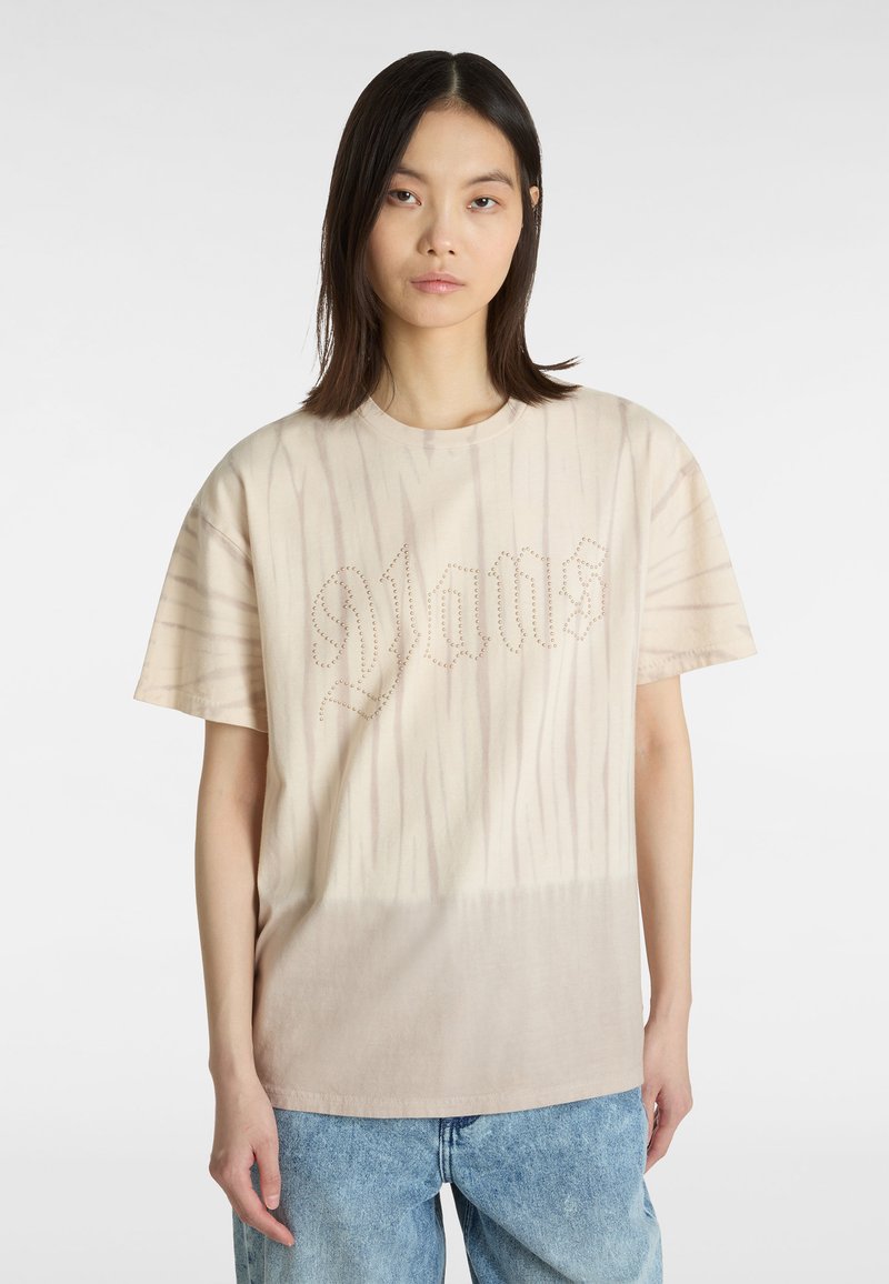 Vans HEADLINER - Triko s potiskem - light beige