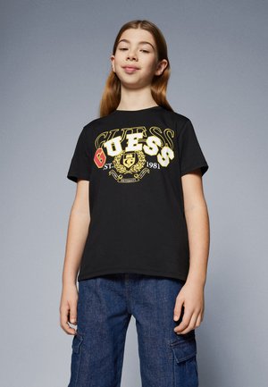 Guess JUNIOR - Camiseta estampada - jet black a996