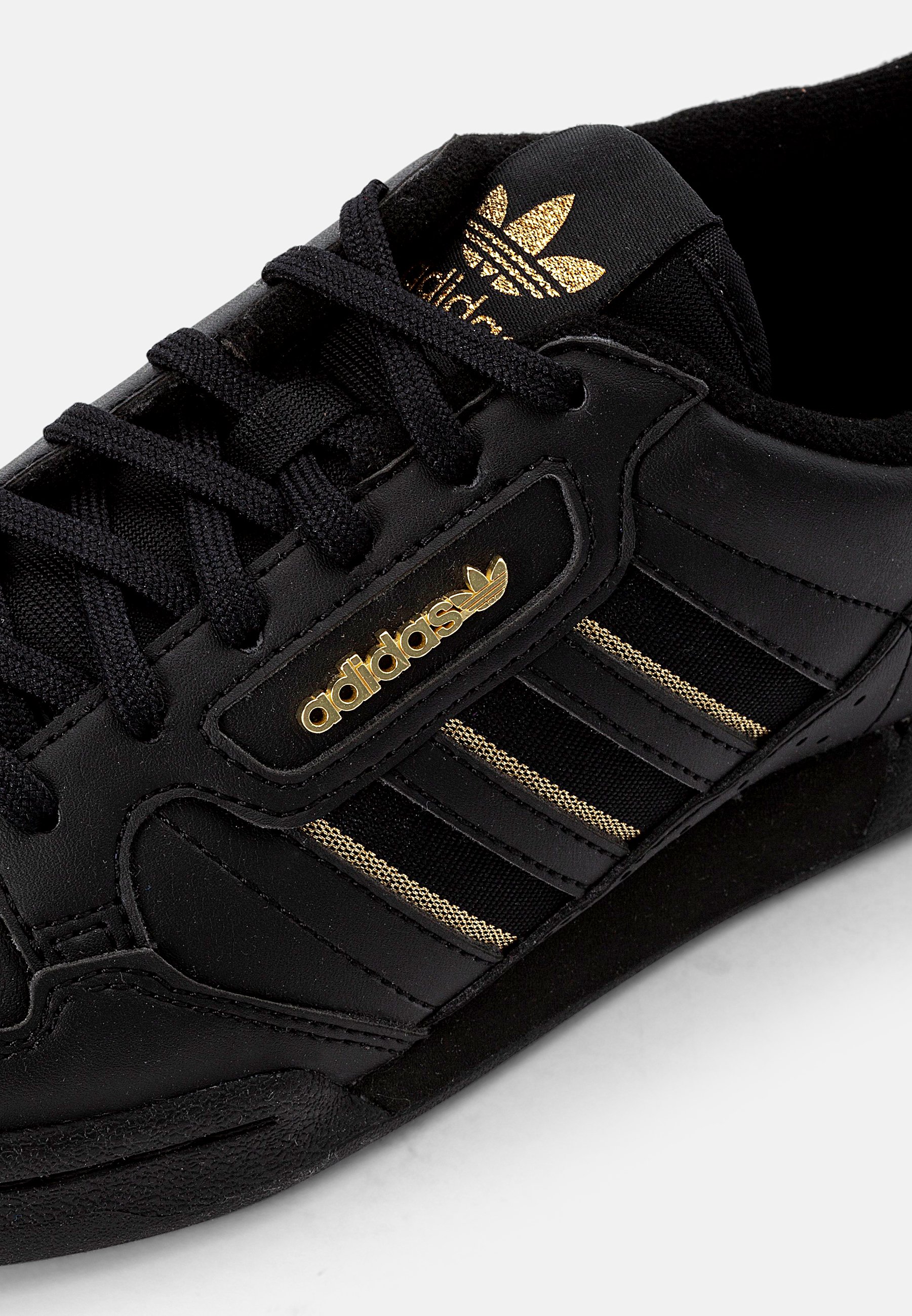 adidas Originals CONTINENTAL 80 STRIPES UNISEX - Sneakers laag - core  black/gold met/Zwart - Zalando.nl
