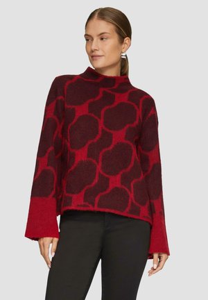 KUSCHELIGER MIT JACQUARD-MUSTER - Jumper - bordeaux
