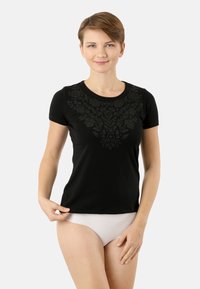 ALBERT KREUZ T-SHIRT SORGENFREIE WECHSELJAHRE RUNDHALS - Print T-shirt - schwarz