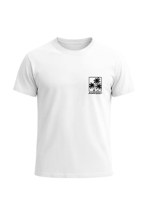 Neverless, HERREN T-SHIRT FRONTPRINT - LOGO DESIGN PALMEN - BAUMWOLLSHIRT - T-Shirt print - weiß