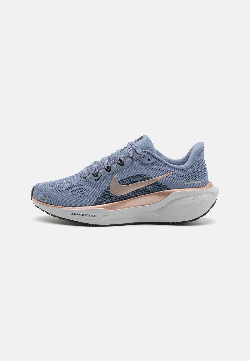 Nike Performance AIR ZOOM PEGASUS 41 - Tekaški copati za cesto - blue-grey, rose gold-coloured