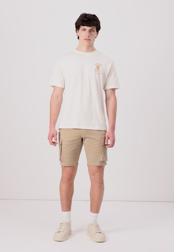 JORPOSITANO TEE CREW NECK - Print T-shirt - egret4