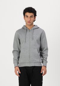 Tommy Hilfiger SMALL LOGO ZIP  - Hoodie - medium grey heather