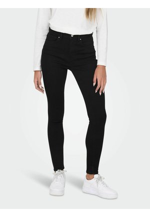 ONLY ONLMILA HW SK ANK DNM BJNOOS - Kitsa lõikega teksad - black