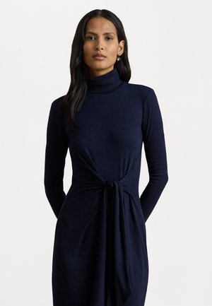 TIE-FRONT TURTLENECK DRESS - Vestito casual - lighthouse navy