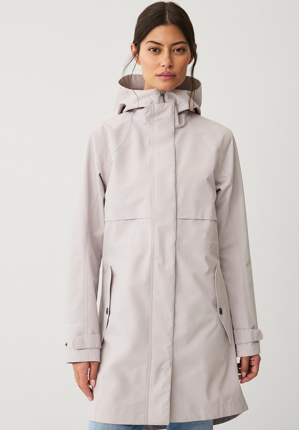 WITH HOOD - Parka - warmgrau