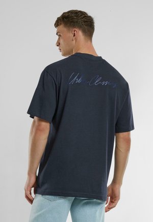 SIGNATURE LOGO - T-shirt print - navy