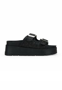 CON DOBLE HEBILLA - Mules de tacón - black