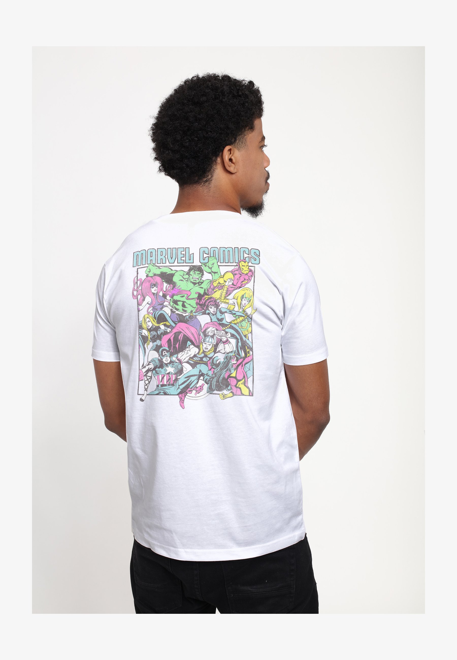 Maglietta Marvel Avengers Classic Hulk Unisex - Cotone Biologico GOTS, Stampa Su Richiesta, Taglie Unisex Adulto